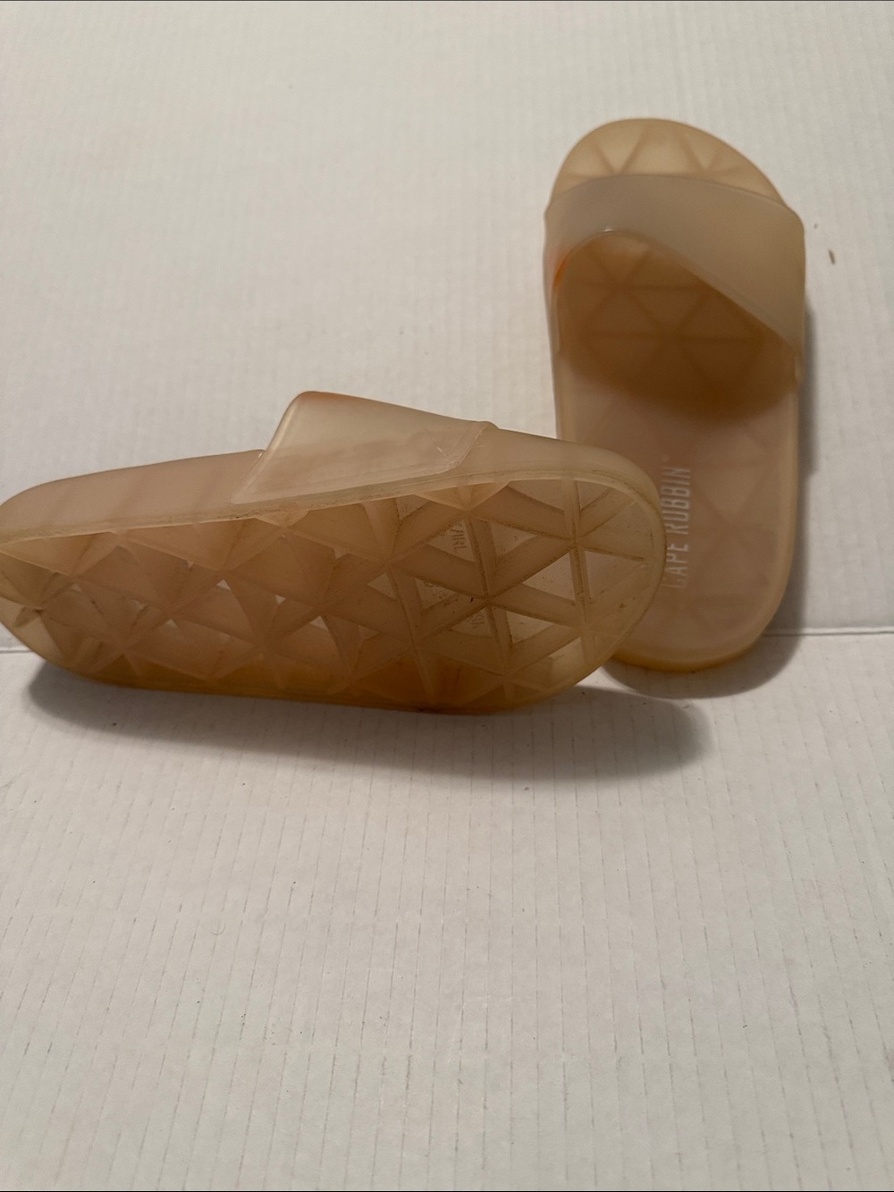 Cape Robbin Translucent Slide Sandals - Nude - Picture 2 of 3